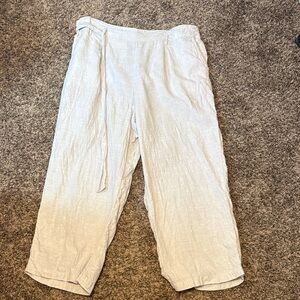 Women's Cream Straight Leg Pants